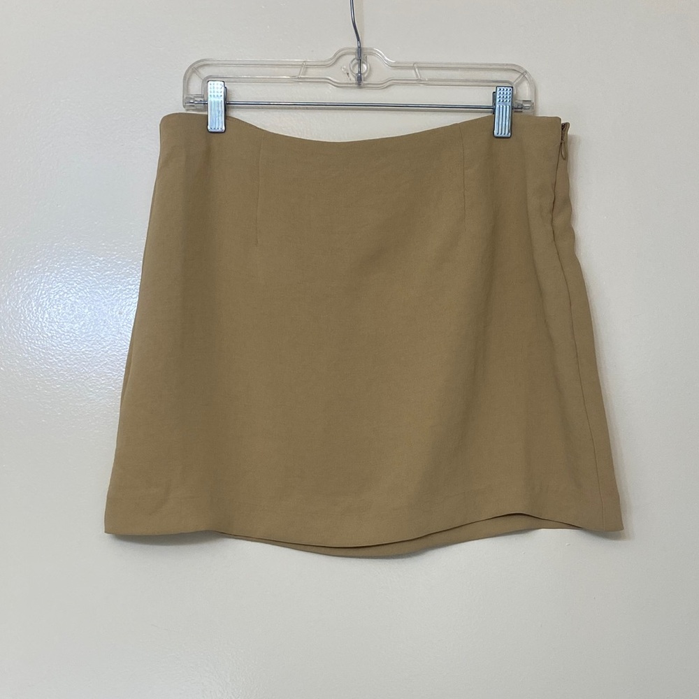 Classic Tan A-Line Mini Skirt